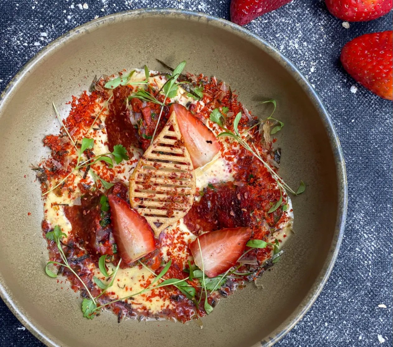 Presentación de receta gourmet